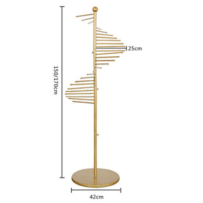 Retail Shelf Scarf Display Rack, designed to showcase and organize scarves neatly in a retail setting, featuring multiple tiers for easy visibility and accessibility.