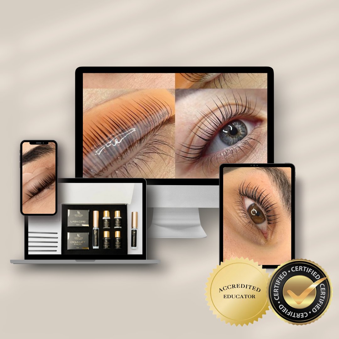 Online Eyelash Lift Botox Filler (Keratin) Course, providing virtual training on advanced lash lift techniques and keratin treatments, allowing flexible learning and skill development from any location.